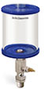 Blue Color Key, Clear View Single Feed Manual Lubricator, 1 qt Acrylic Reservoir, 1/2” Male NPT - B5161-032AB4BW - Oil-Rite Corp.