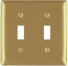 Toggle Switch Openings, Two Gang, Brass - SB2 - Legrand