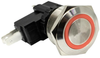 Pb Switch, Spdt, 15A/250V, 25Mm, Ill Red; Product Range E-Switch - 39AH8675 - Newark, An Avnet Company