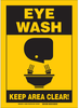 Brady B-302 Polyester Eyewash & Shower Sign - Laminated - TEXT: EYE WASH SIGN - 122623 - 754473-71573 - R. S. Hughes Company, Inc.