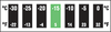 Digi-Temp 7 Level Horizontal Reversible Thermochromic Liquid Crystal Thermometer -- 4003A - Image