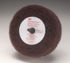 3M Scotch-Brite Aluminum Oxide Deburring Wheel - Very Fine Grade - Quick Change Attachment - 4 in Diameter - Thickness 1 1/8 in - 07443 -- 051131-07443 - Image