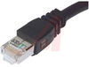 Patch Cord; 1 ft.; 26 AWG; 4 Pair Stranded; Non booted; Black; UL Listed - 70126218 - Allied Electronics, Inc.
