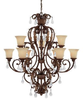 3649GU-254-CR Large Chandeliers-Glass Shade - 617703 - Capital Lighting, Inc.