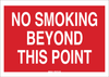 Brady B-302 Polyester Rectangle Red Smoking Not Permitted Sign - 14 in Width x 10 in Height - Laminated - TEXT: NO SMOKING BEYOND THIS POINT - 88436 - 754476-88436 - R. S. Hughes Company, Inc.