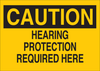 Brady B-555 Aluminum Rectangle Yellow Personal Protection Equipment (PPE) Sign - 10 in Width x 7 in Height - TEXT: CAUTION - 43045 - 754476-43045 - R. S. Hughes Company, Inc.