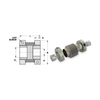 Modular Bellows Coupling, Size 0, Bore Sizes: .375 / .375 in., 1.95 in. Overall Length -- S50SFX-00H12H12 - Image