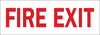 Brady Bradyglo B-302 Polyester Rectangle White Emergency & Fire Exit Sign - 14 in Width x 3.5 in Height - Laminated - TEXT: FIRE EXIT - 84681 - 754476-84681 - R. S. Hughes Company, Inc.