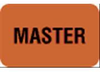 Fluorescent Red Master Tape Label Large - TapeOnline.com