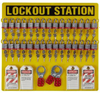 36-LOCK BOARD WITH STEEL PADLOCKS - 51196 - Brady Corporation