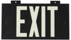 Brady Bradyglo B-355 Plastic Rectangle Black Exit Sign - 15.25 in Width x 8.25 in Height - Glow in the Dark - TEXT: EXIT - 38098 - 754476-38098 - R. S. Hughes Company, Inc.