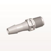 Threaded Connector, Barbed, Natural - N4S8 - Qosina Corp.