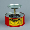 Justrite Red Steel 1 qt Safety Can - 5 5/8 in Height - 7 1/4 in Overall Diameter - 10108 - 10108 - R. S. Hughes Company, Inc.