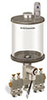 Levelux Clear View Multiple Feed Electro Lubricator, 1 qt Pyrex Reservoir, 4 Feeds, 1/8