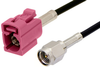 SMA Male to Violet FAKRA Jack Cable 48 Inch Length Using RG174 Coax - PE39199H-48 - Pasternack