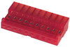 Connector; Receptacle; 10; Nylon; Copper Alloy; Tin Lead; 0.100 in.; IDC; Red - 70042434 - Allied Electronics, Inc.