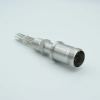 MS Series, Multipin Feedthrough, 10 Pins, 700 Volts, 10 Amps per Pin, 0.056″ Dia Conductors, w/ Air-side Connector, 0.5″ NPT - A0198-12-NPT - MPF Products, INC.