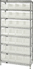 Storage Shelving with Bins - WR8-240CL - Simplastics