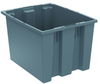 Akro-Mils 1.7 ft, 12.93 gal 85 lb Gray Industrial Grade Polymer Stackable Tote - 19 1/2 in Length - 15 1/2 in Width - 13 in Height - 35195 GREY -- 35195 GREY - Image