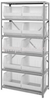 Storage Shelving with Bins - QSBU-270CL - Simplastics
