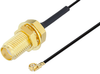 SMA Female Bulkhead to UMCX 2.1 Plug Cable 12 Inch Length Using 0.81mm Coax, RoHS - PE3CA1005-12 - Pasternack