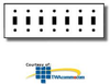 Leviton Standard Size 7-Gang Toggle Wallplate - S601 - TelephoneStuff.com