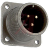 connector,metal circ,box mount recept,no bkshl,size 16,3#12 solder pin contact -- 70143487