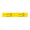 Brady B-946 Black on Yellow Vinyl Self-Adhesive Pipe Marker - 1 1/8 in Height - 3/4 in Character Height - 7 in Length - Printed Msg = _____ C - 7307-4 - 754476-91833 - R. S. Hughes Company, Inc.