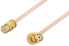 SMP Female to SMP Female Right Angle Cable 48 Inch Length Using PE-047SR Coax - PE36154-48 - Pasternack