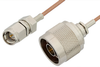 SMA Male to N Male Cable 12 Inch Length Using RG178 Coax - PE3321-12 - Pasternack