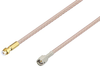 Snap-On MMBX Plug to Reverse Polarity SMA Female Bulkhead Cable 24 Inch Length Using RG316-DS Coax - PE3C4054-24 - Pasternack