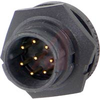 PANEL CONNECTOR, MALE, WEATHERTIGHT, #20 CONTACTS, 8 PIN - 70214373 - Allied Electronics, Inc.