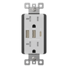 6.0 Amp USB Charger Dual Type A & Type C, 30W Duplex Tamper Resistant Outlet - R1820D60AAC - Suzhou Ele Mfg Co., Ltd.