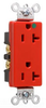 Duplex/Single Receptacle -- 26362-HGRED - Image