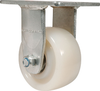 4" White Nylon Rigid Caster -- 8161812 - Image