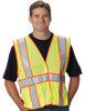 PIP 305-USV5FRLY Lime Yellow Universal Polyester Mesh High-Visibility & Reflective Vest - 2 Pockets - Fits 49.6 in Chest - 24.8 in Length - 616314-73977 - 616314-73977 - R. S. Hughes Company, Inc.