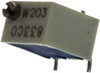 Res Cermet Trimmer 100 Ohm 10% 0.25W 12(Elec)Turn 1.78mm (6.35 X 6.36 X 8.46mm) Gull Wing SMD Embossed T/R -- 103-3269W-1-101GLF - Image