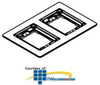 Legrand - Wiremold Two-Gang Cover Plate Flange - 827B - TelephoneStuff.com