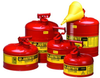 Justrite Red Steel 5 gal Safety Can - 16 7/8 in Height - 11 3/4 in Overall Diameter - 7150110 - 7150110 - R. S. Hughes Company, Inc.