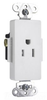 Duplex/Single Receptacle -- TR26261-W - Image