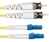 Single-Mode, 9-Micron Duplex Fiber Optic Cable, LC-ST, PVC, 3-m (9.8-ft.) - EFN093-003M - Visual Sound, Inc.