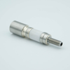 Power Feedthrough, 10,000 Volts, 1/4-28 Threaded Stud w/ No Conductor, 0.622″ Dia Stainless Steel Weld Adapter - A0038-1-W - MPF Products, INC.