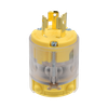 Locking Plug, 15 Amp 125 Volt L5-15P Yellow with Green Neon Light - L0515P1 - Suzhou Ele Mfg Co., Ltd.