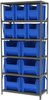 Shelving, Steel Shelving Kit 18x36x79, 12 Bins -- AS1879ASORTB - Image