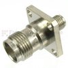 SMA Female (Jack) to TNC Female (Jack) 4 Hole Flange Adapter, Nickel Plated Brass Body, High Temp, 1.35 VSWR - SM4756 - Fairview Microwave Inc.