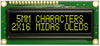 Oled, 2X16, Yellow/green On Black; Character Count X Line Midas - 77T3020 - Newark, An Avnet Company