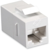 CAT6 Keystone Feed-Through Straight-Pinned Coupler, Unshielded, White - FM690 - Visual Sound, Inc.