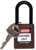 Brown Nylon Shackle Safety Padlock - 123330 - Brady Corporation