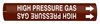 Brady Bradysnap-On B-915 White on Brown Plastic Snap-On Pipe Marker - 1/2 in Character Height - Printed Msg = HIGH PRESSURE AIR - 4330-A - 754473-67362 - R. S. Hughes Company, Inc.