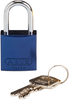Brady Compact Aluminum Padlock Blue Keyed Different - 133271 - Brady Corporation